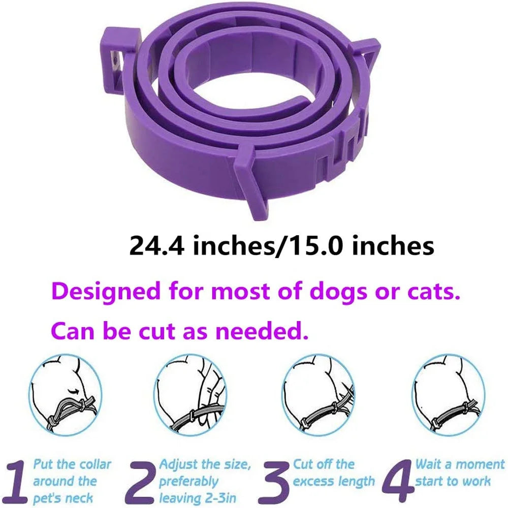 Pet Calming Collar For Cats Dogs Adjustable.