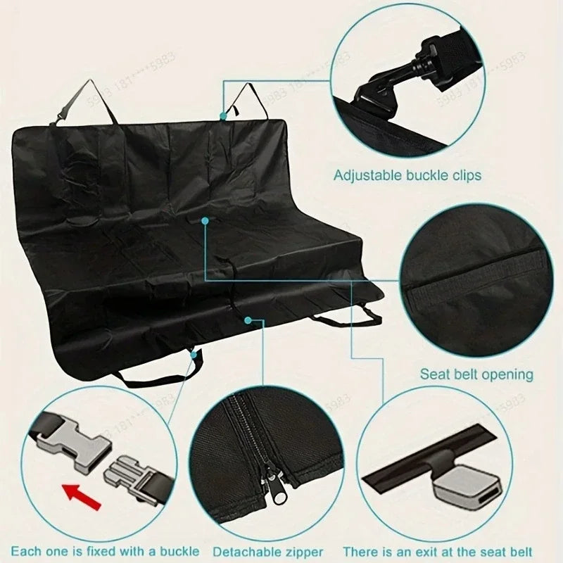 1pc/2pcs Waterproof 600D Oxford Cloth Dog Car Seat Cover Pet Travel Dog Carrier Car Trunk Mat SUV Cargo Liner For Dogs