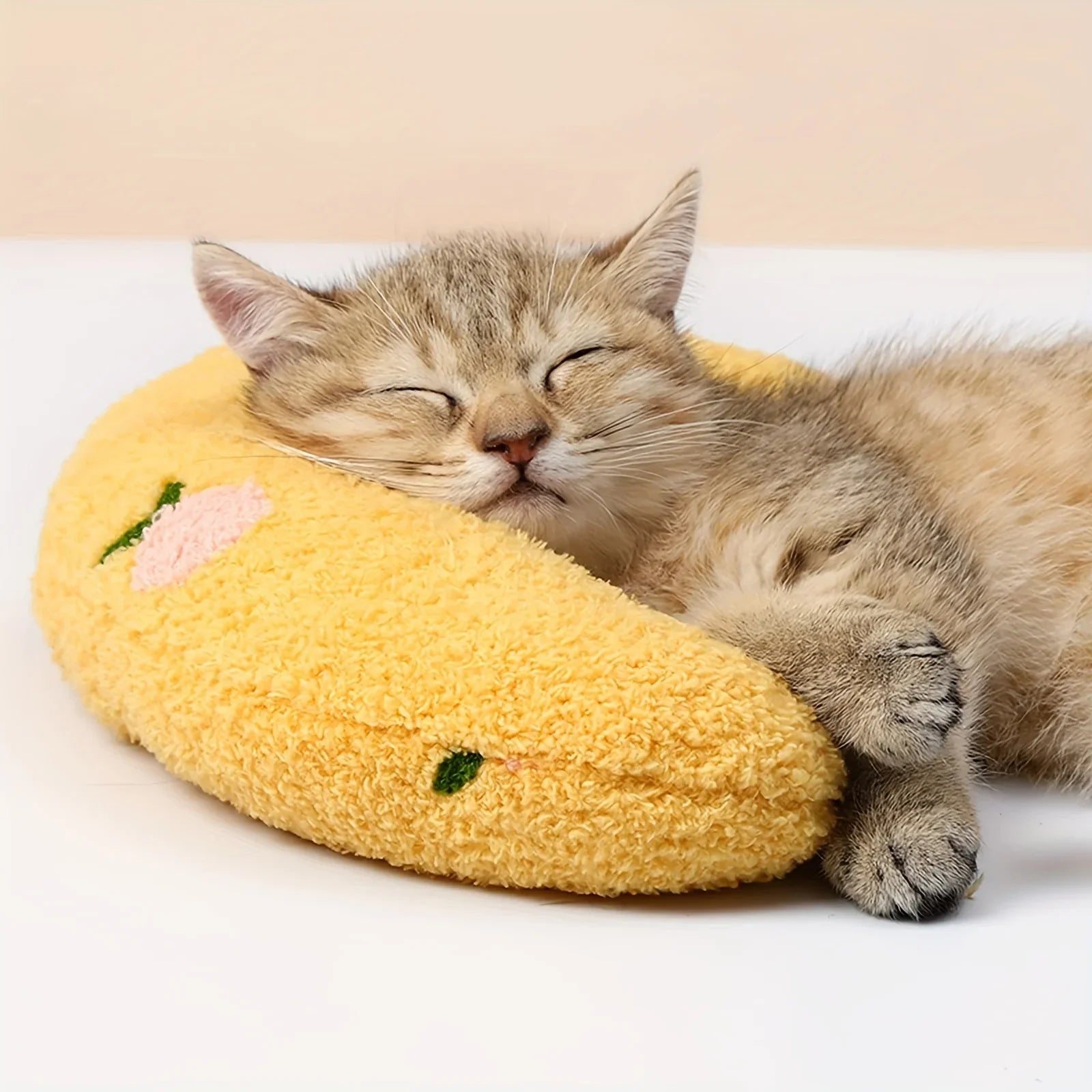 Fair Little Pillow for Cats Ultra Soft Fluffy Pet Calming Toy Half Donut Cuddler Joint Relief Sleeping Improve Machine Washable